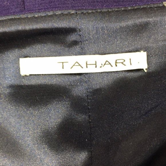 Tahari Sheath Purple Blue Career Illusion Dress - Picture 6 of 12